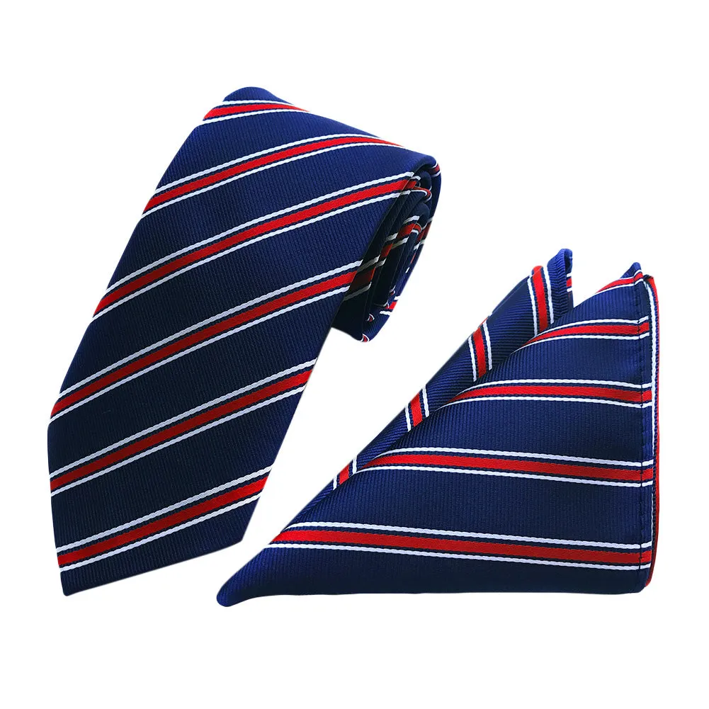 2-Piece Print Neckties and Pocket Square set