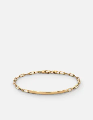 2.5mm ID Volt Chain Bracelet, Gold Vermeil