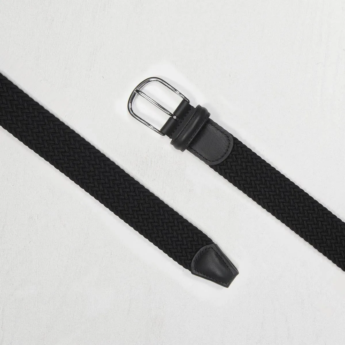 3.5cm Woven Elastic Belt (Black)