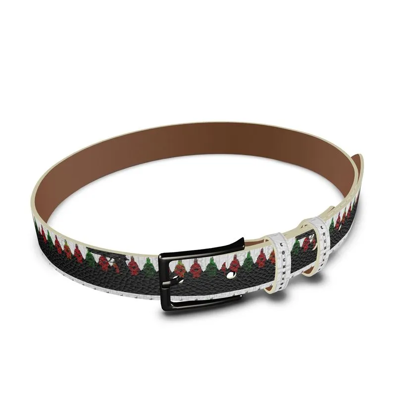 #426 cocknload belt rooster/gun print