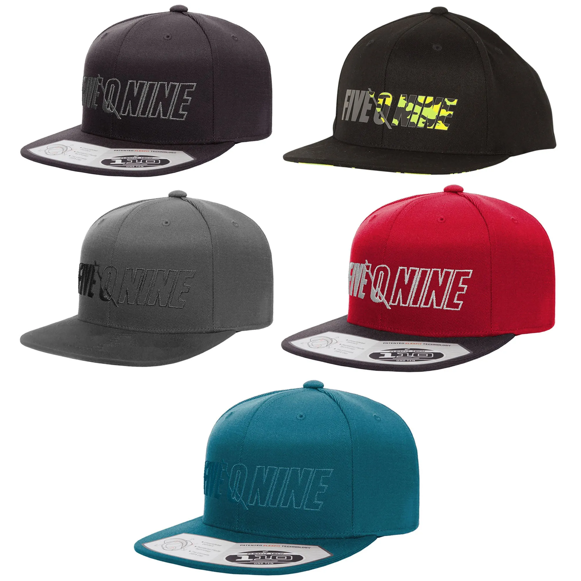 509  Flat Brim CVT Snapback Hat Timeless Snapback Simple Logo Comfortable - One Size