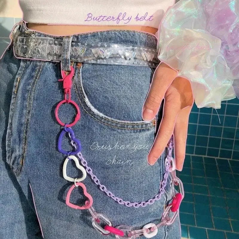 Acrylic Hearth Belt Waist Chain