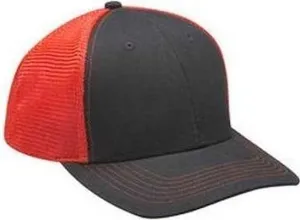 Adams PR102 Brushed Cotton Soft Mesh Trucker Cap - Neon Orange