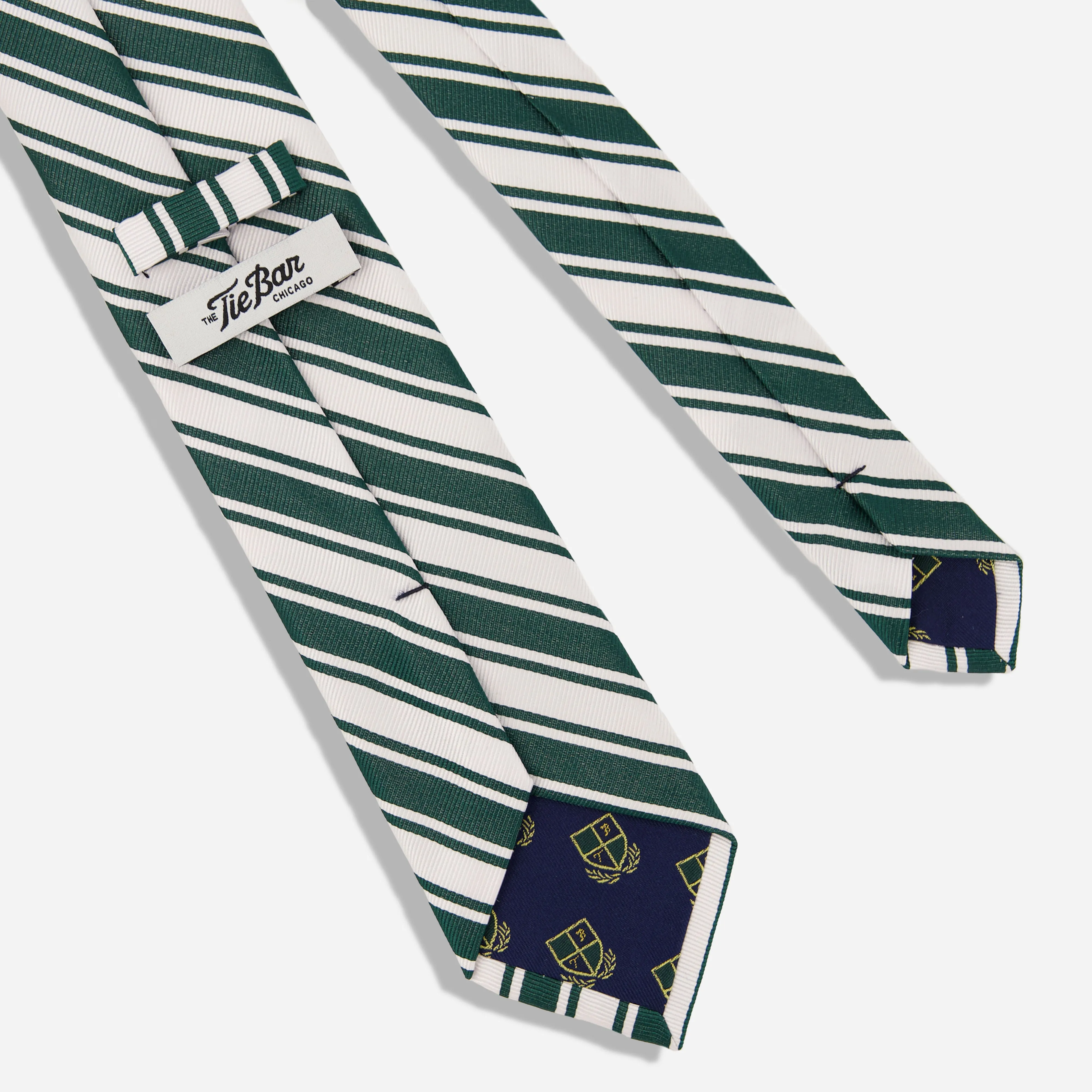 Alma Mater Heritage Izzo Repp Stripe Green Tie