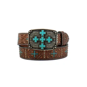 Angel Ranch Belt ~ Turquoise Cross