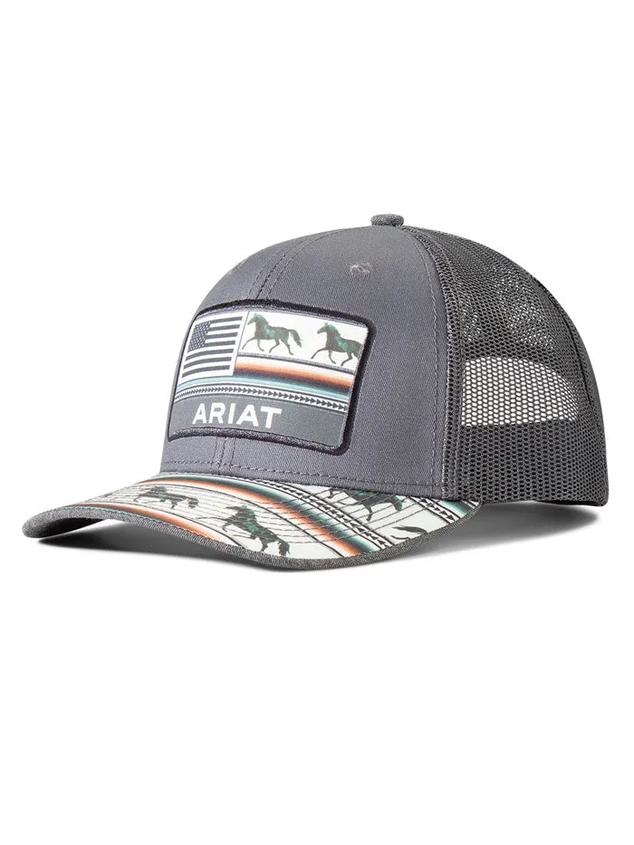 Ariat A300082206 Ladies Stripes Horse American Flag Grey