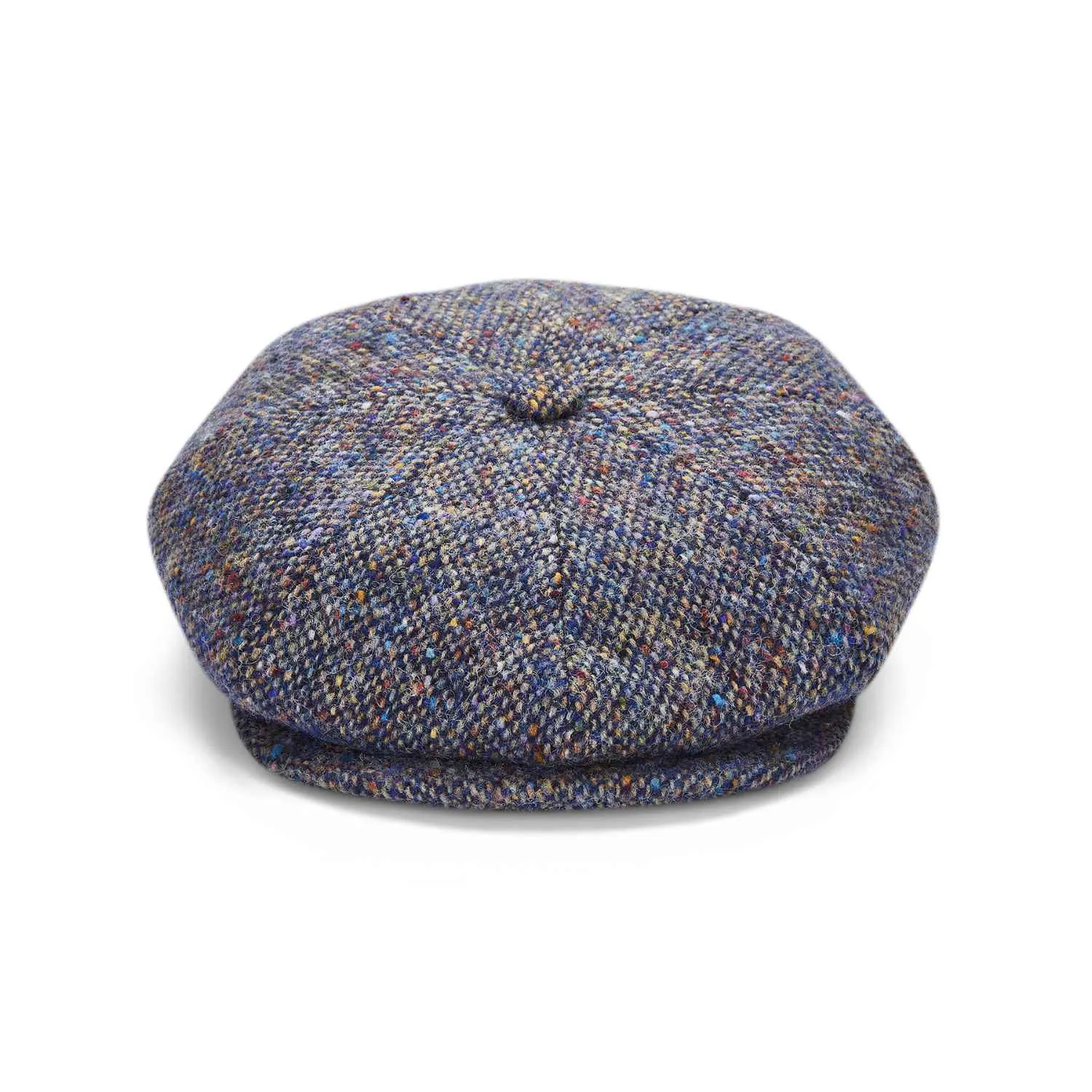 Baker Boy Hat by City Sport | Blue Speckled Donegal Tweed Cap