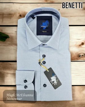 Benetti BLUE Tapered Fit Shirt - ROBERT