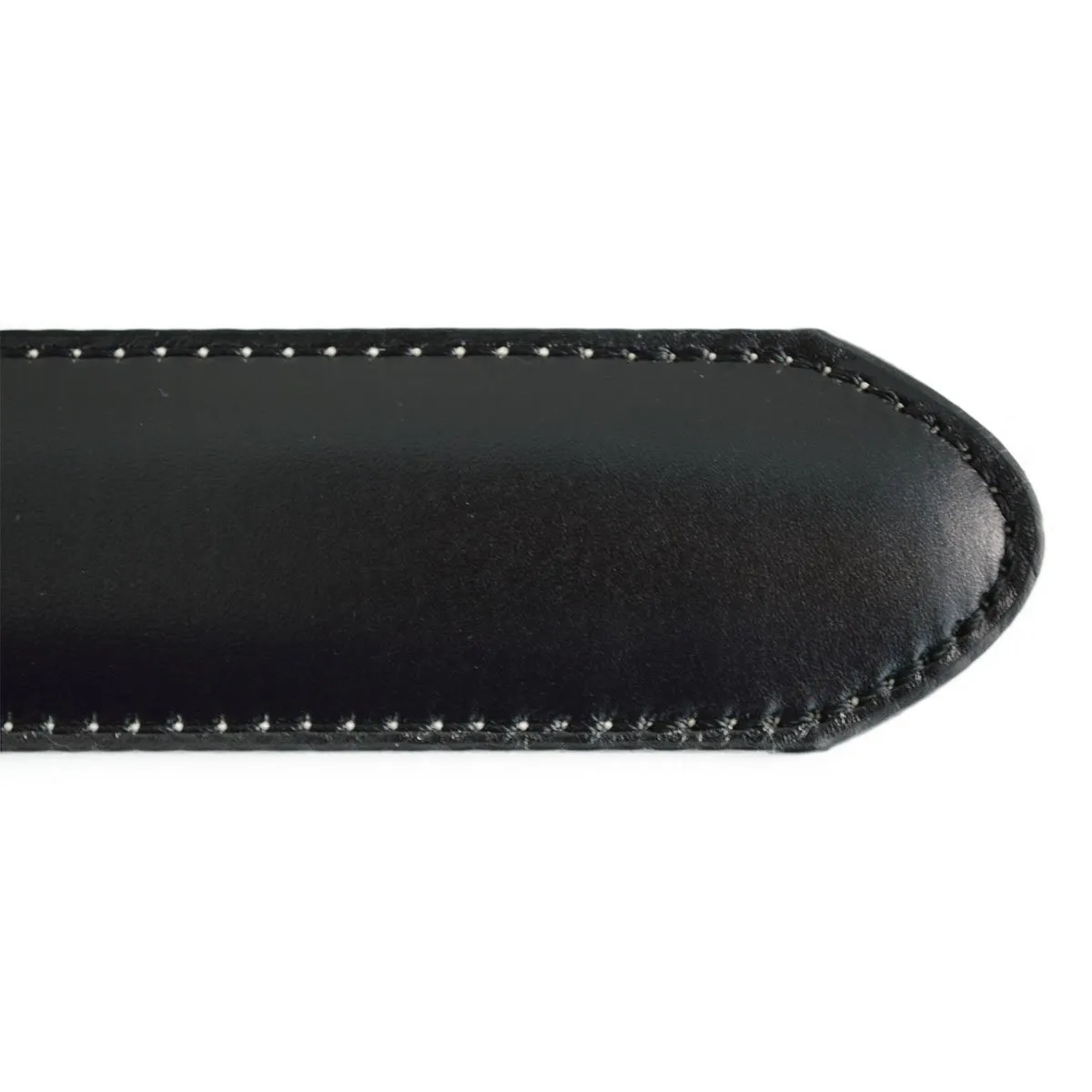 BERWICK 1707 Leather Belt - Black