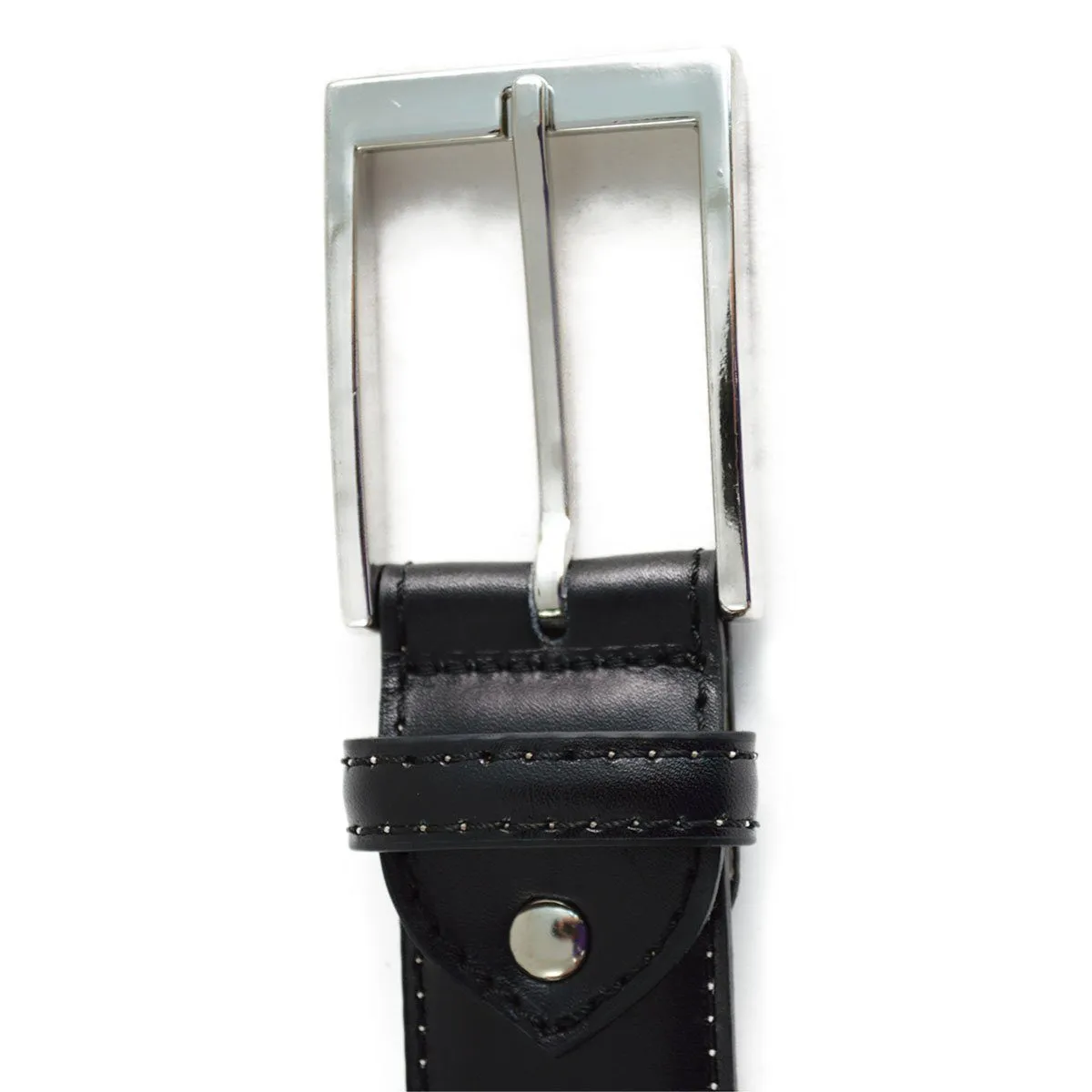 BERWICK 1707 Leather Belt - Black