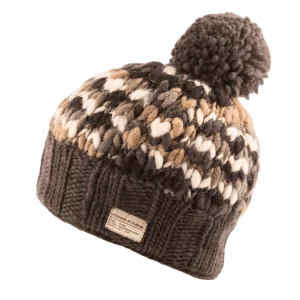 Bobble Hat Uneven Yarn Charcoal