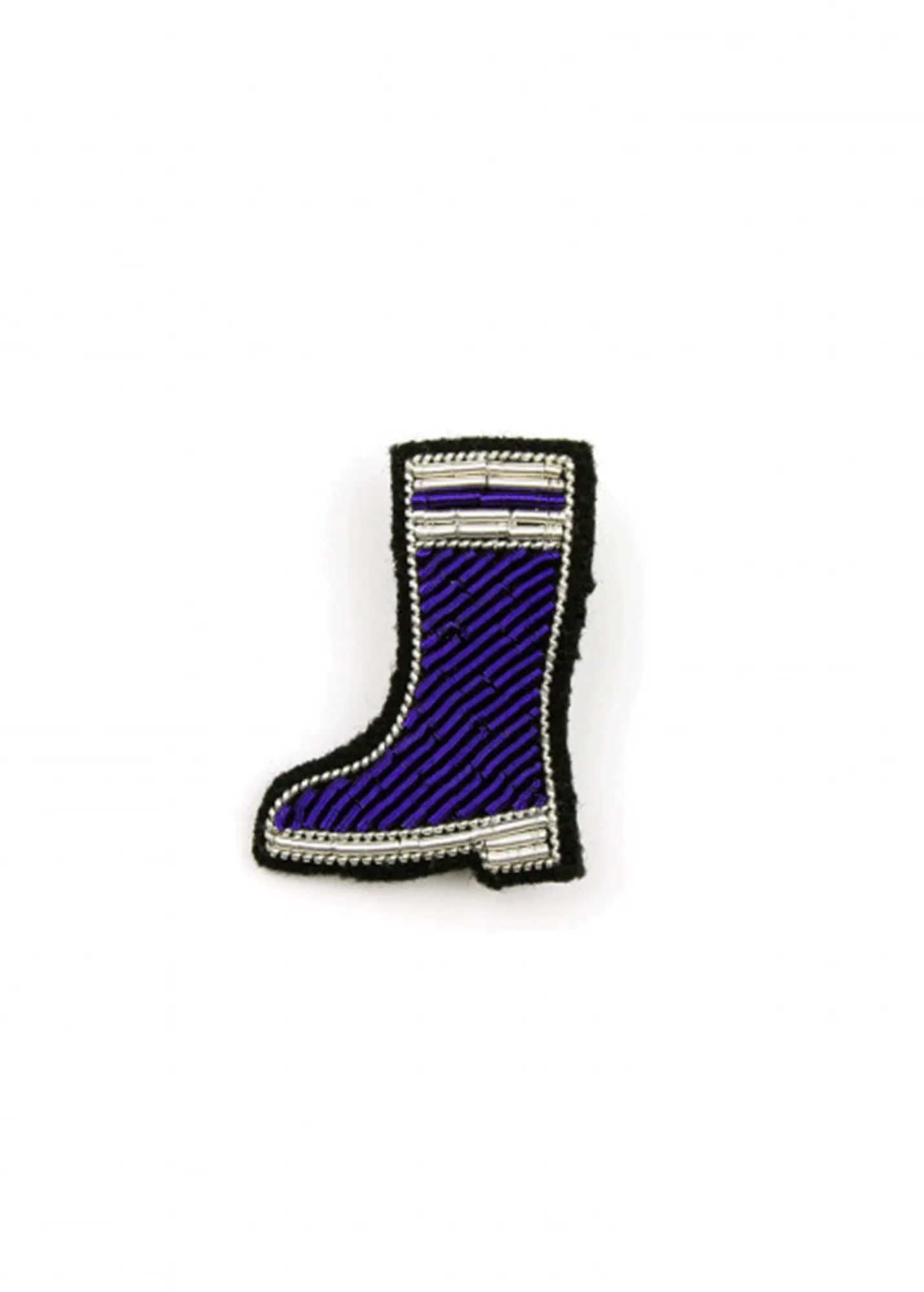 Boot embroidered brooch - SAINT JAMES x Macon & Lesquoy (BLEU/BLANC)