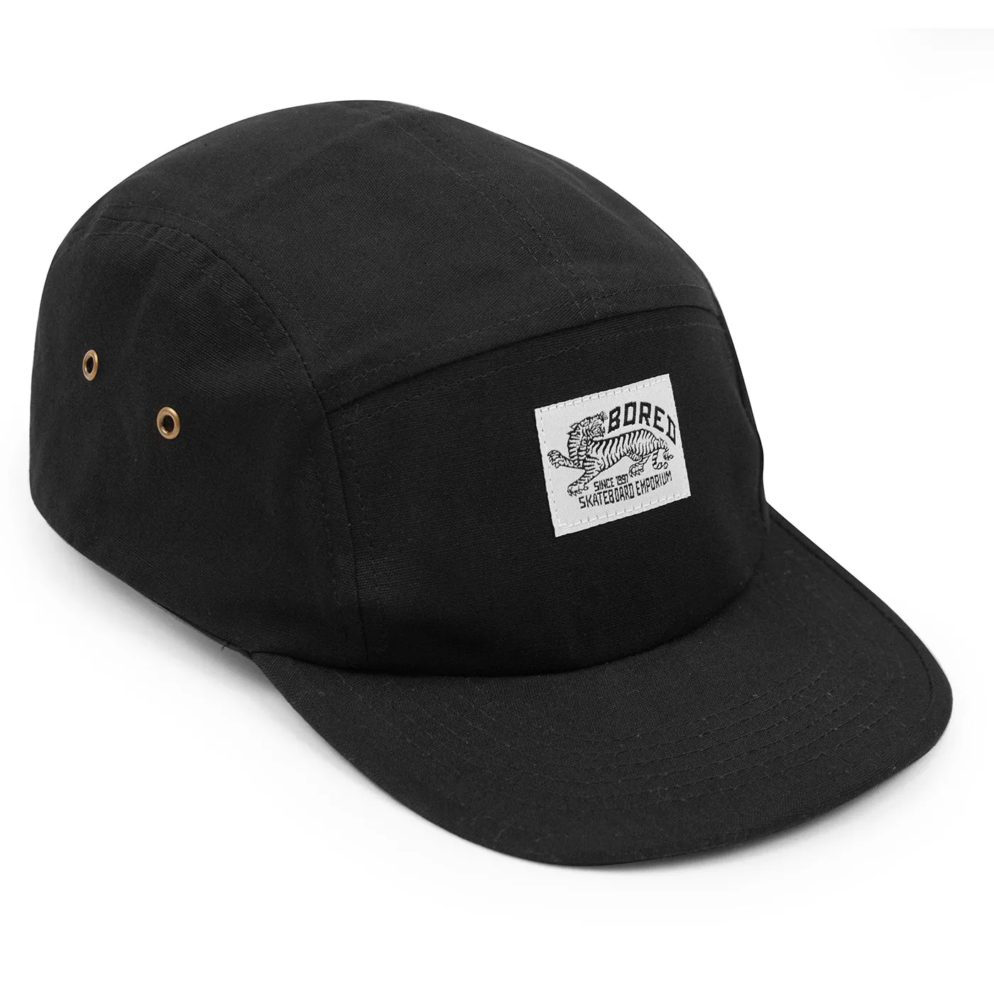 Bored of Southsea Daily Use 5 Panel Cap - Black