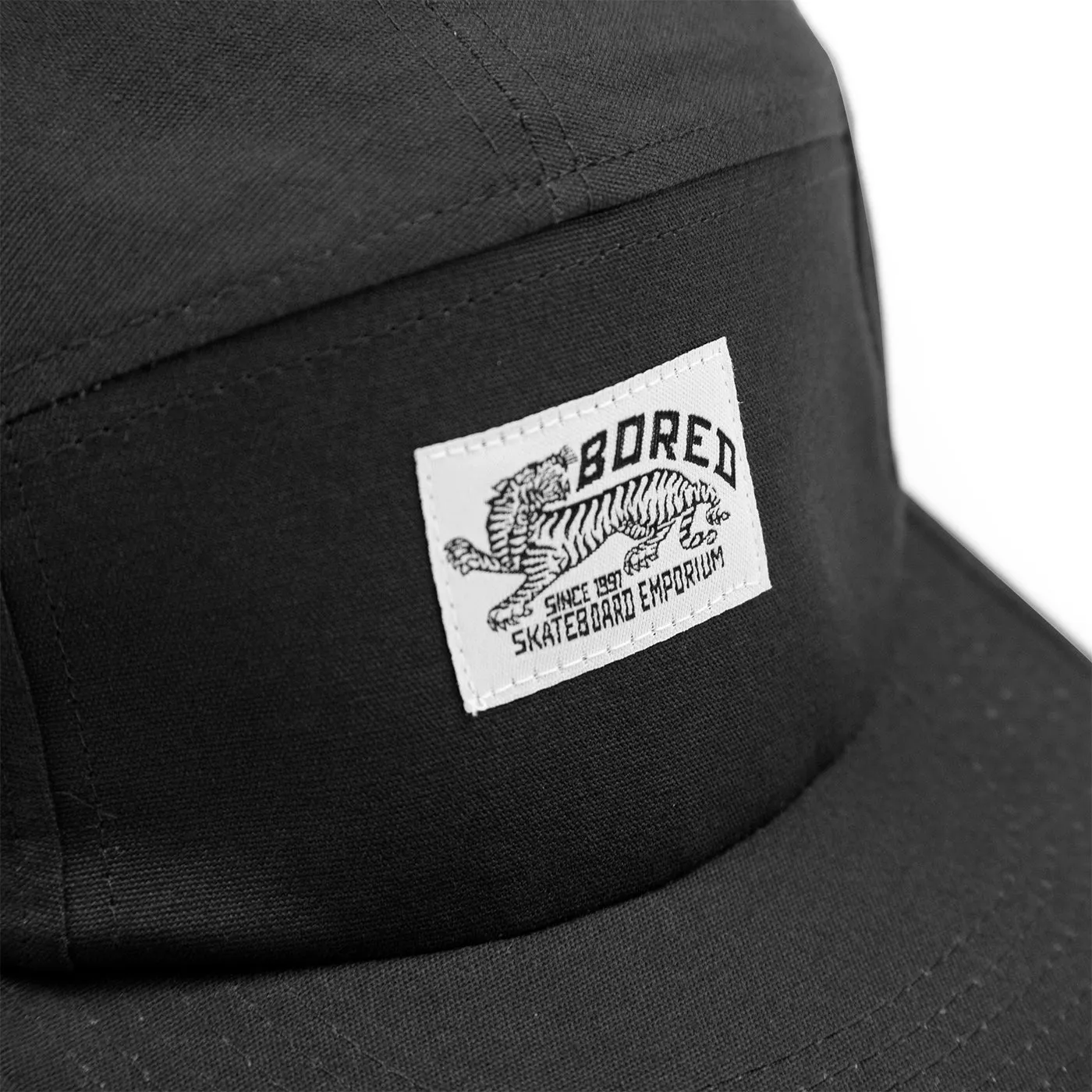 Bored of Southsea Daily Use 5 Panel Cap - Black