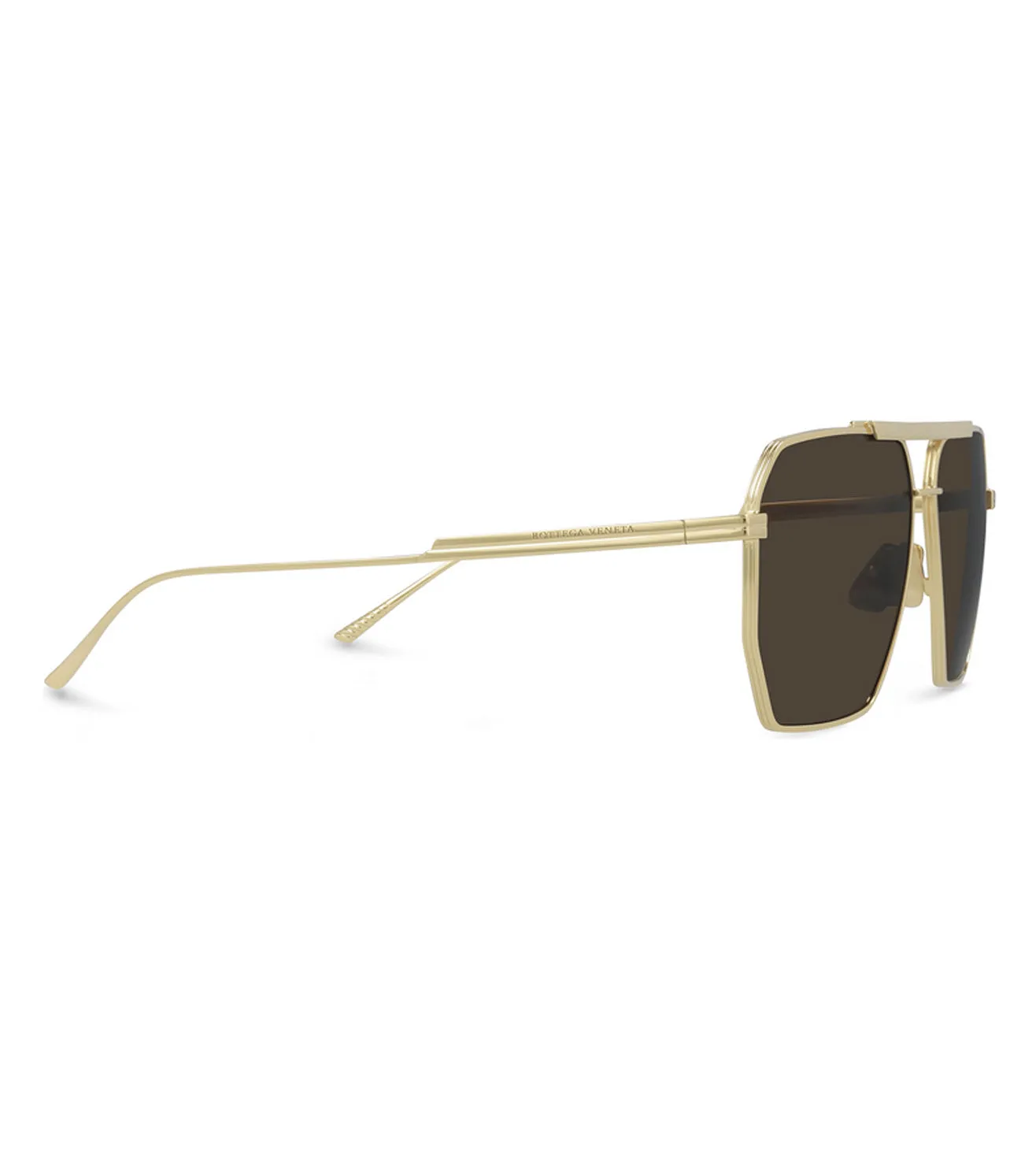 Bottega Veneta Men's Brown Aviator Sunglasses