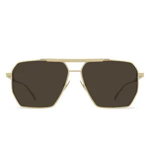 Bottega Veneta Men's Brown Aviator Sunglasses