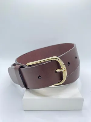 BRAYAN POLISHED U-BUCKLE BELT