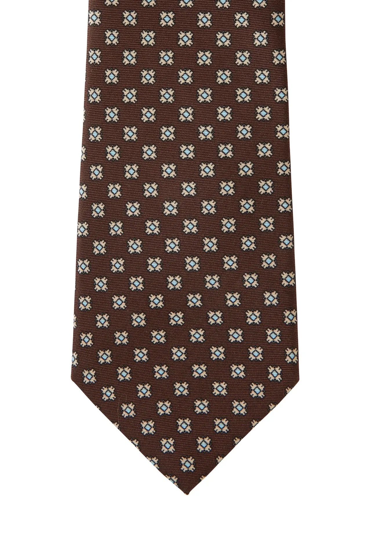 Brown Square Pattern Tie