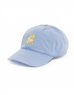 BULLDOG NEEDLEPOINT HAT - LIGHT BLUE