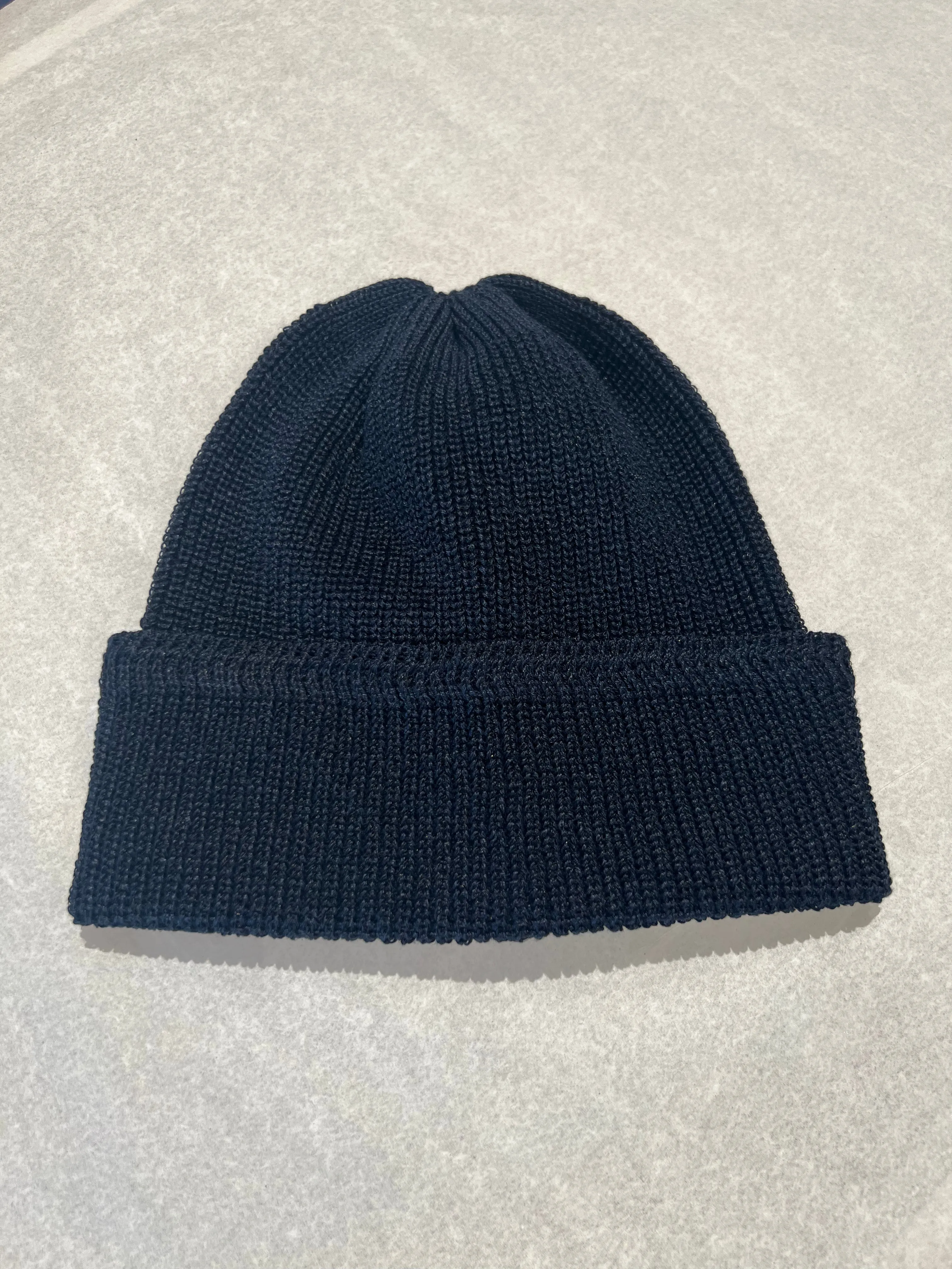 Cableami Navy Linen Waffle Knit Cap