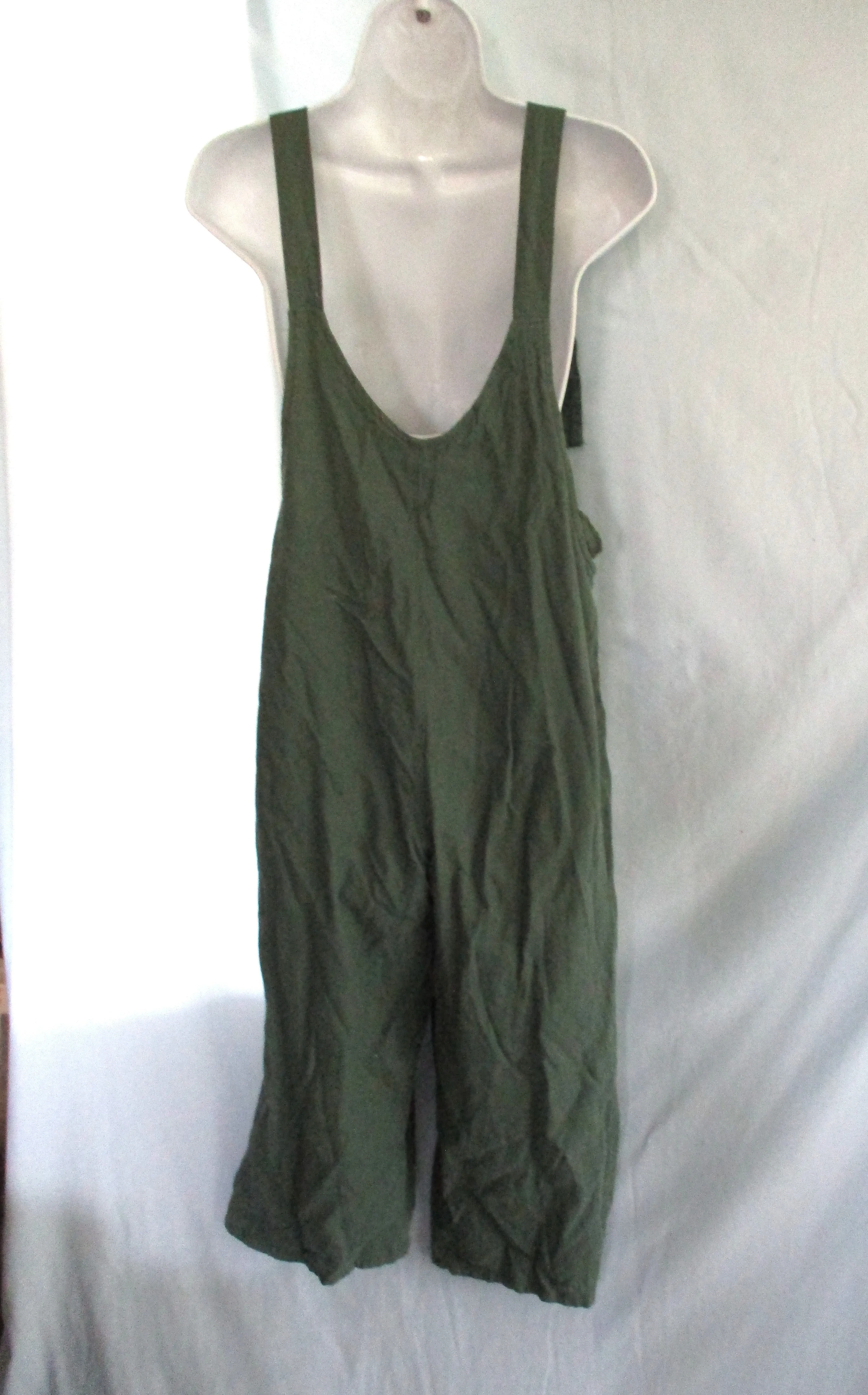 CALI 1850 Jumpsuit Overalls S Pockets Boho Sage Green