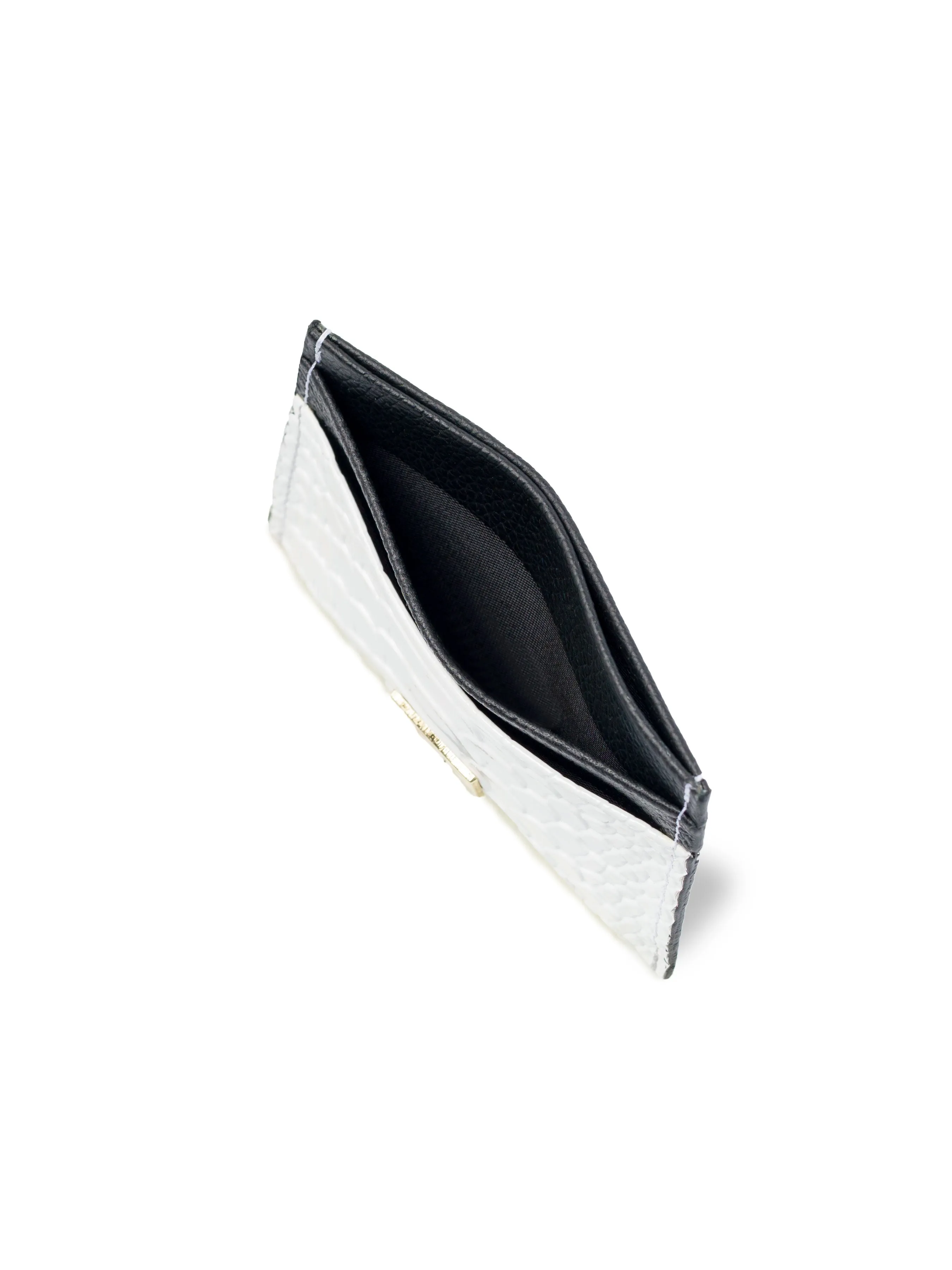 Card Holder - White Phyton Leather