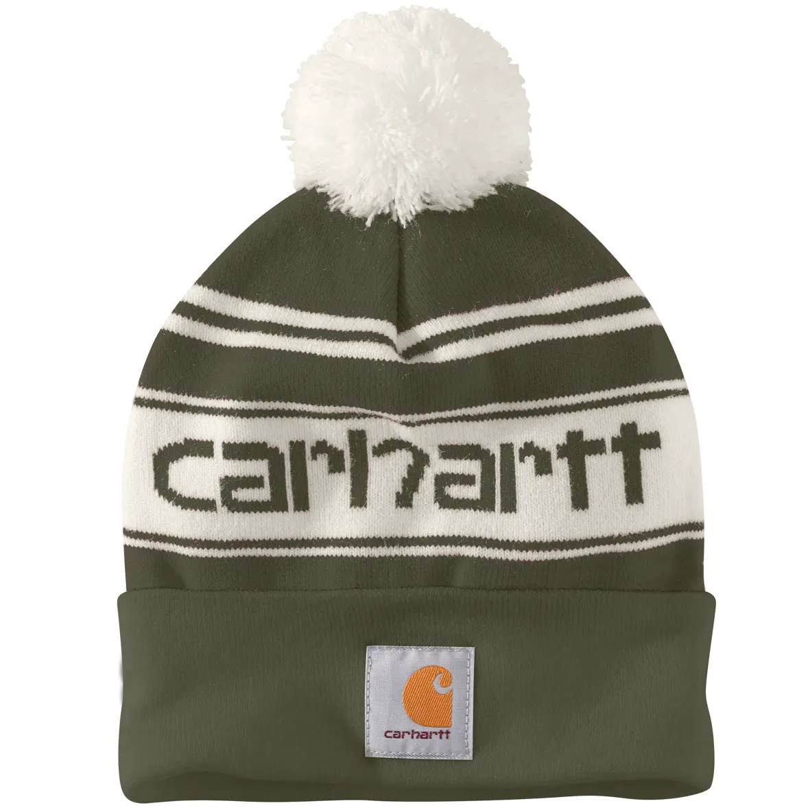 Carhartt KNIT POM-POM Cuffed Beanie - Red/White