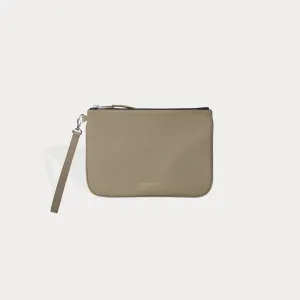 Carryall Zip Pouch - Greige/Silver