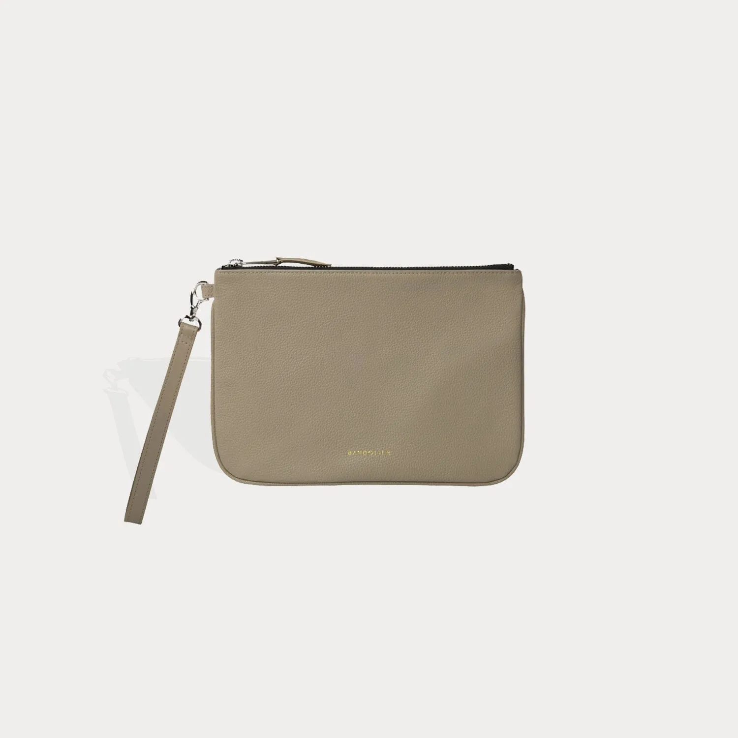 Carryall Zip Pouch - Greige/Silver