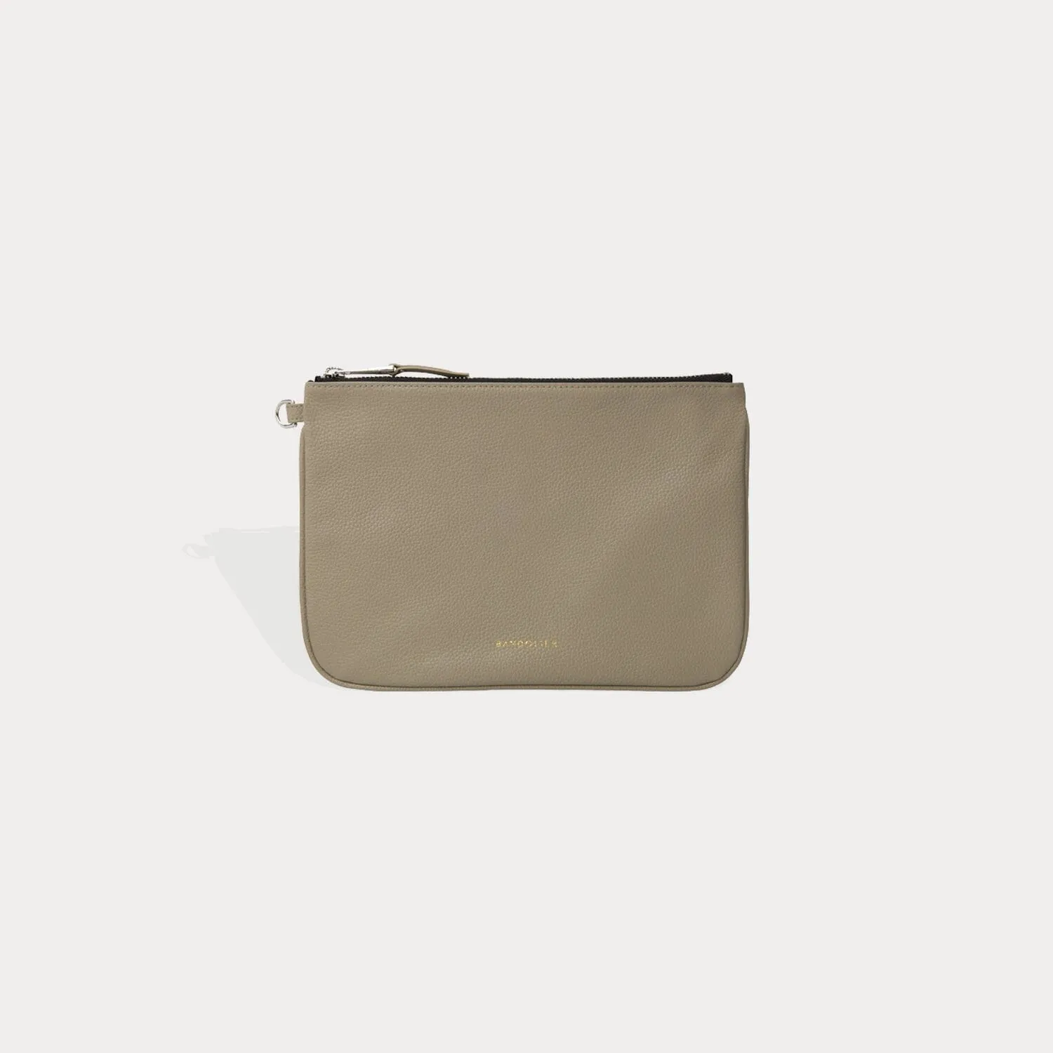 Carryall Zip Pouch - Greige/Silver