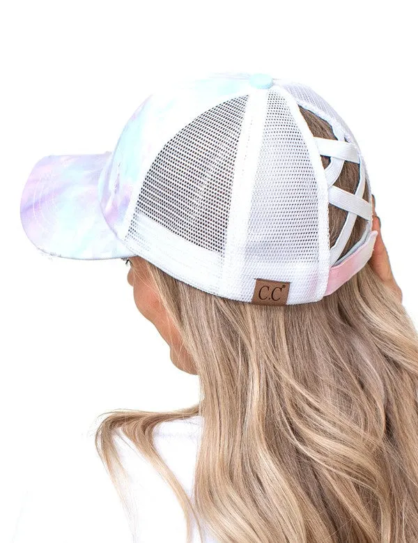 CC Tie Dye Mesh Pony Cap