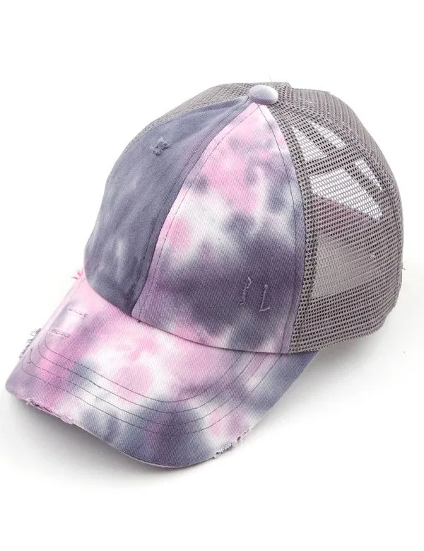 CC Tie Dye Mesh Pony Cap