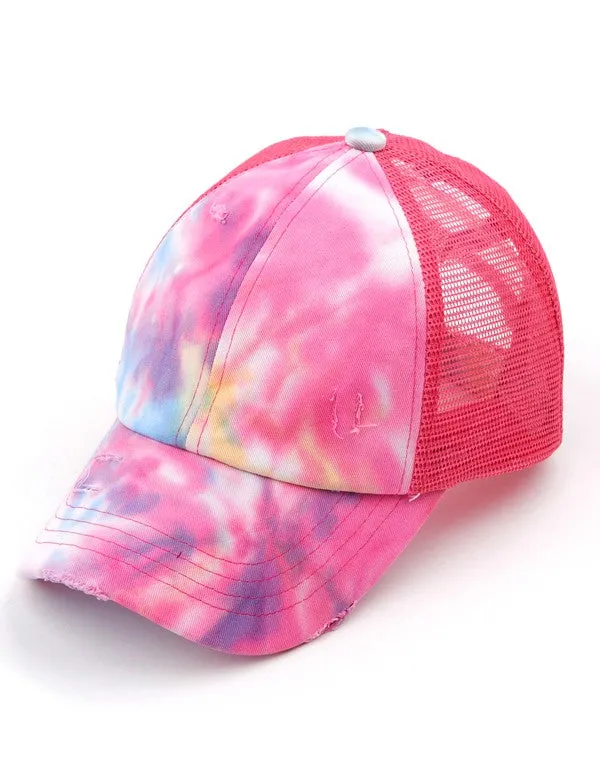 CC Tie Dye Mesh Pony Cap