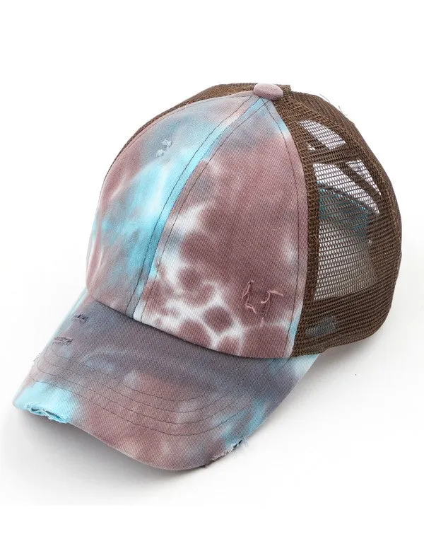 CC Tie Dye Mesh Pony Cap