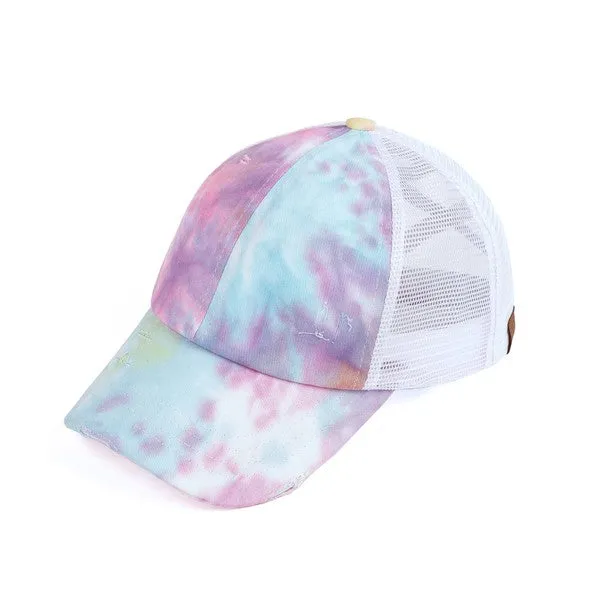 CC Tie Dye Mesh Pony Cap