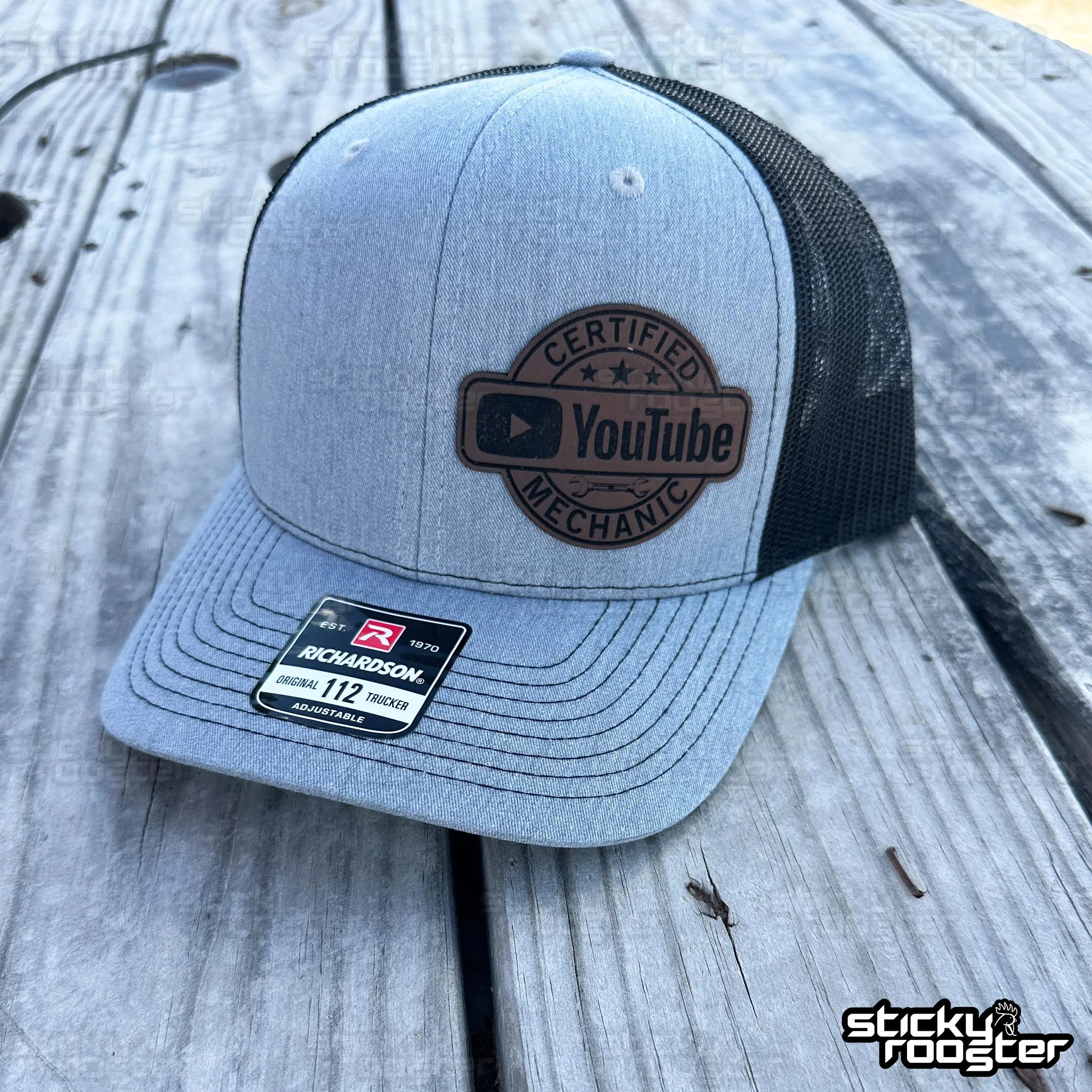 Certified YouTube Mechanic Leather Patch hat