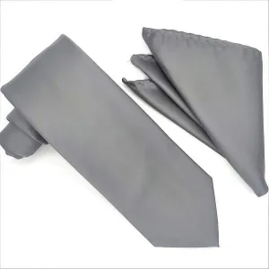 Charcoal Tie and Hanky Set