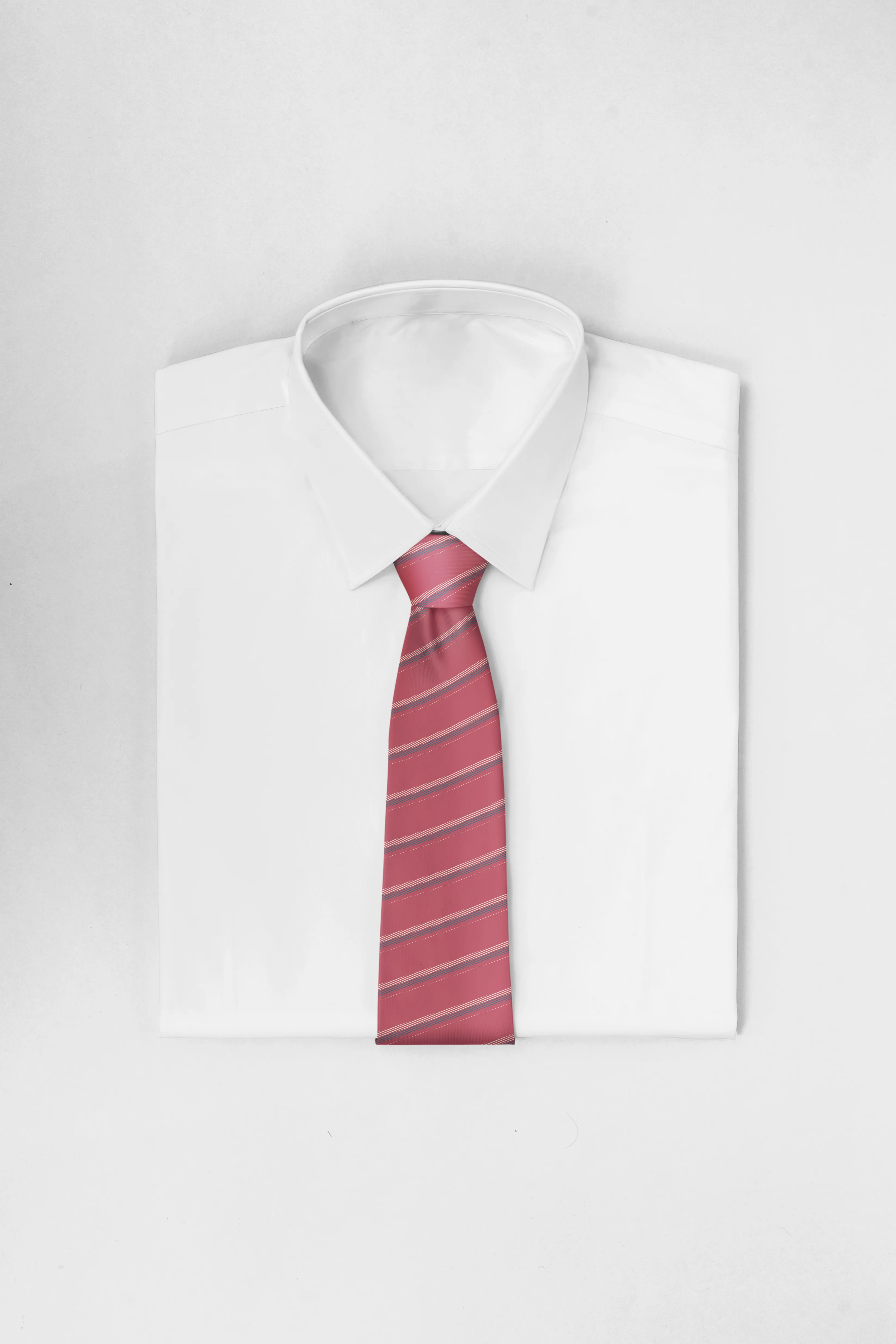 Chokore Pink Striped Silk Necktie - Plaids Range