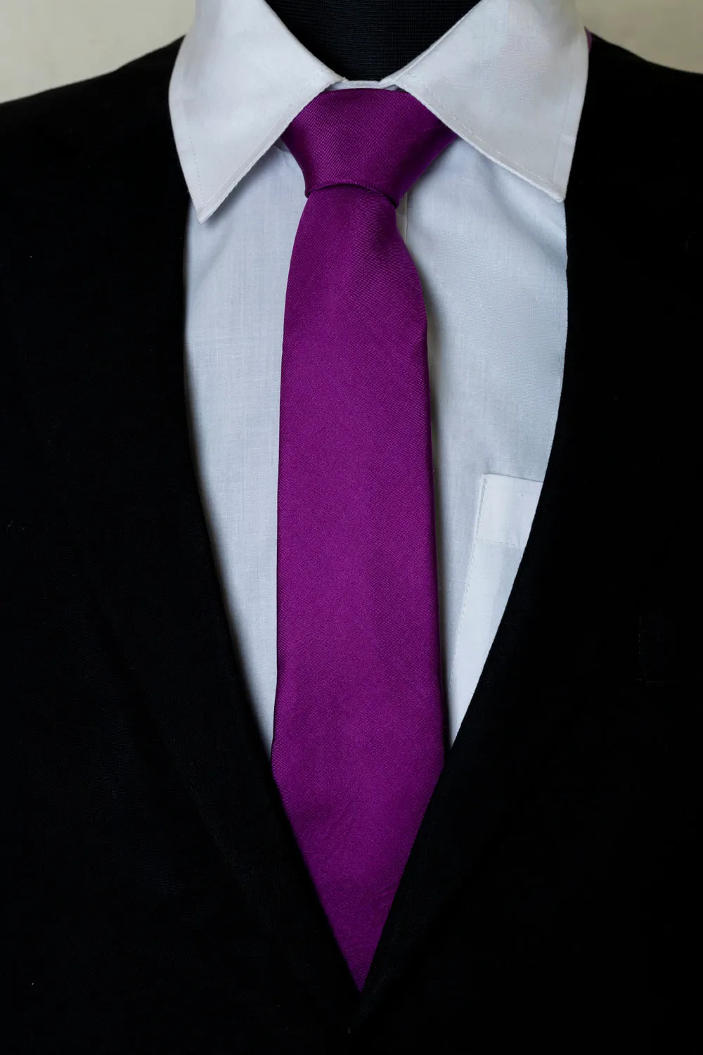 Chokore Purple Silk Tie - Solid line