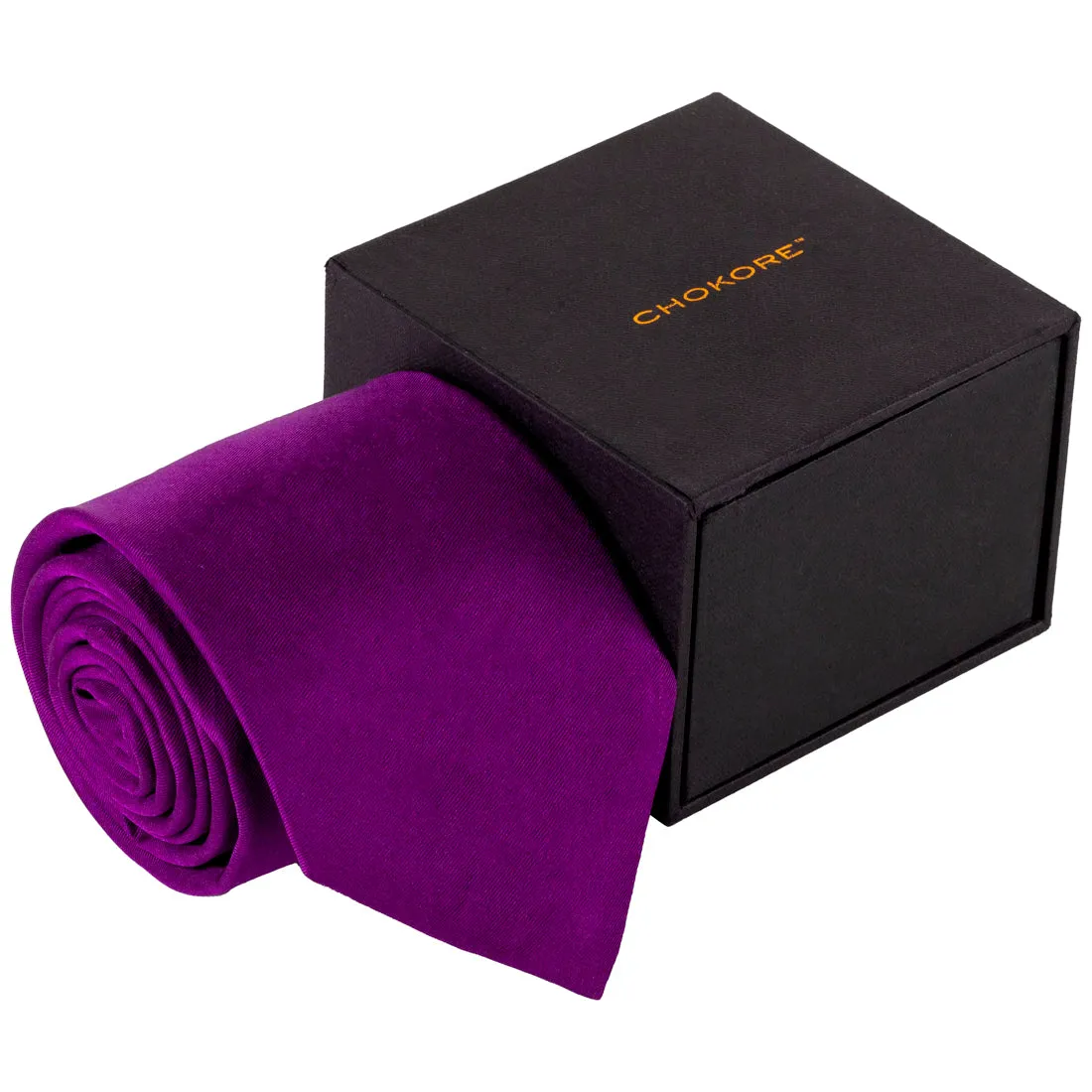 Chokore Purple Silk Tie - Solid line