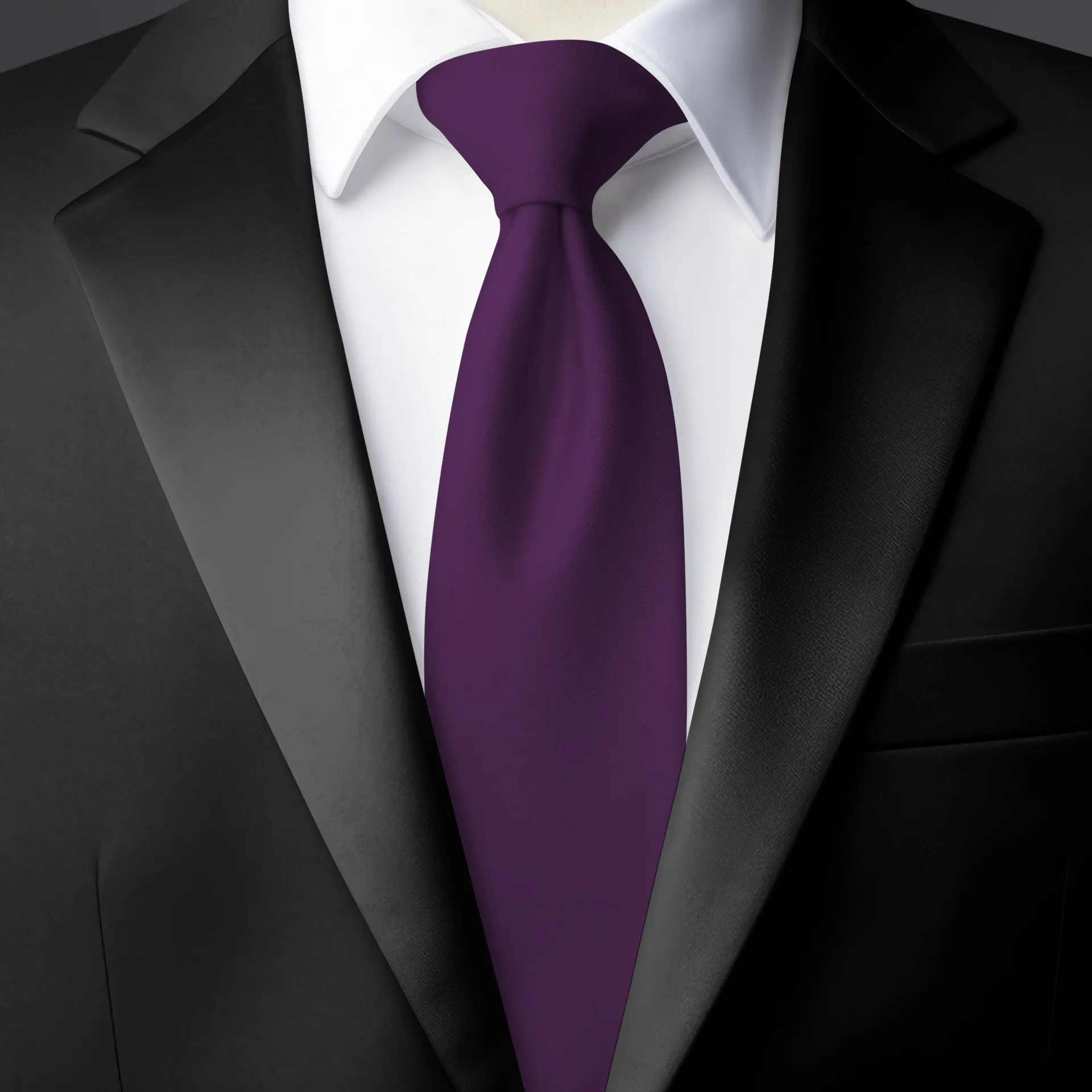 Chokore Purple Silk Tie - Solid line