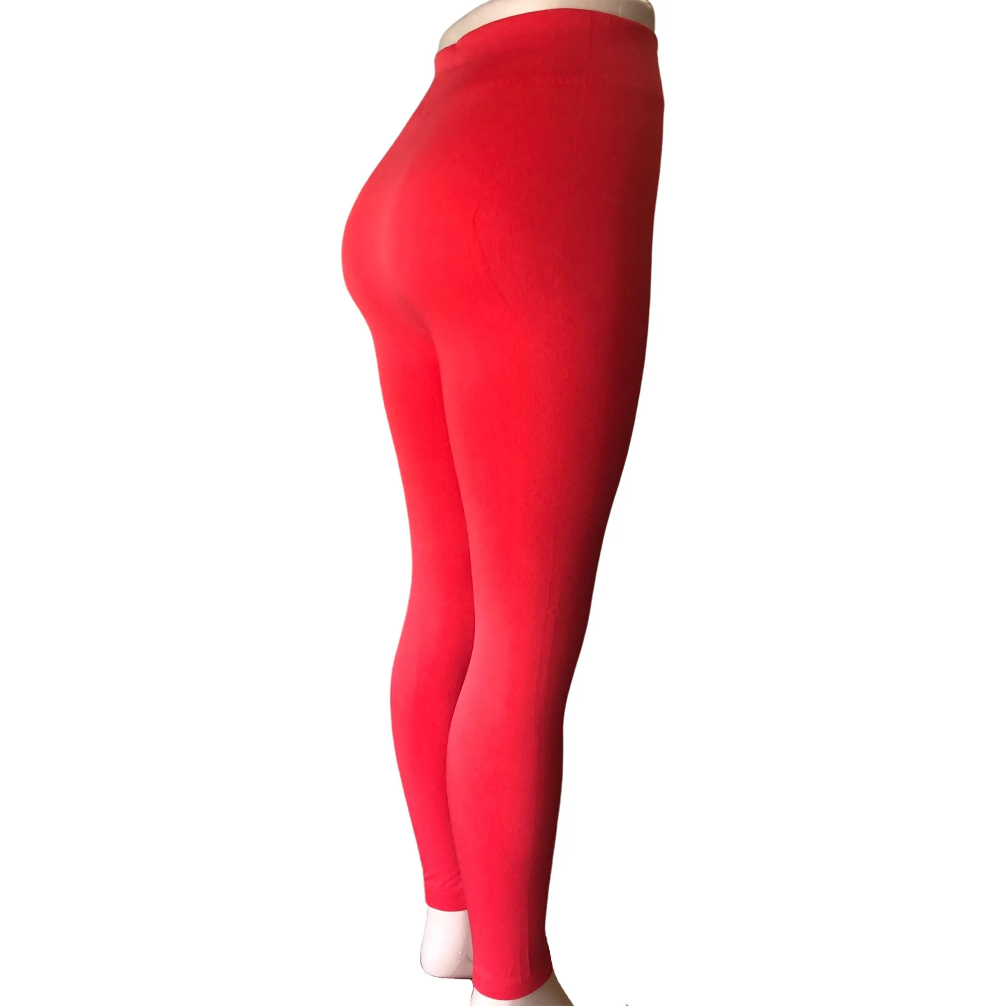 CLEARANCE FLEECE LEGGINGS (CASE OF 72 - $1.50 / PIECE) - Women's Fleece Leggings in Coral SKU: P1301-CORAL-72