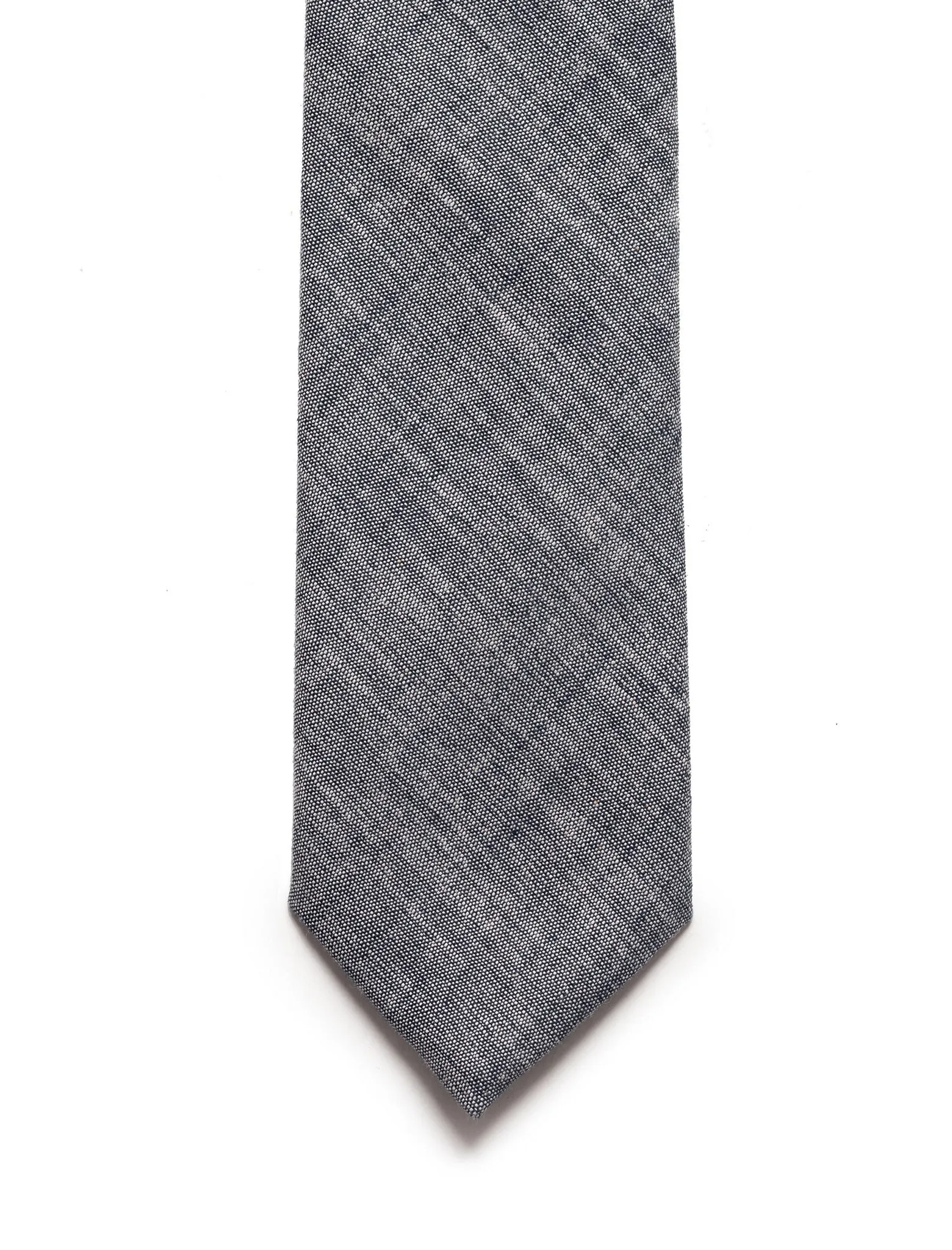 Cotton Tie Navy Chambray