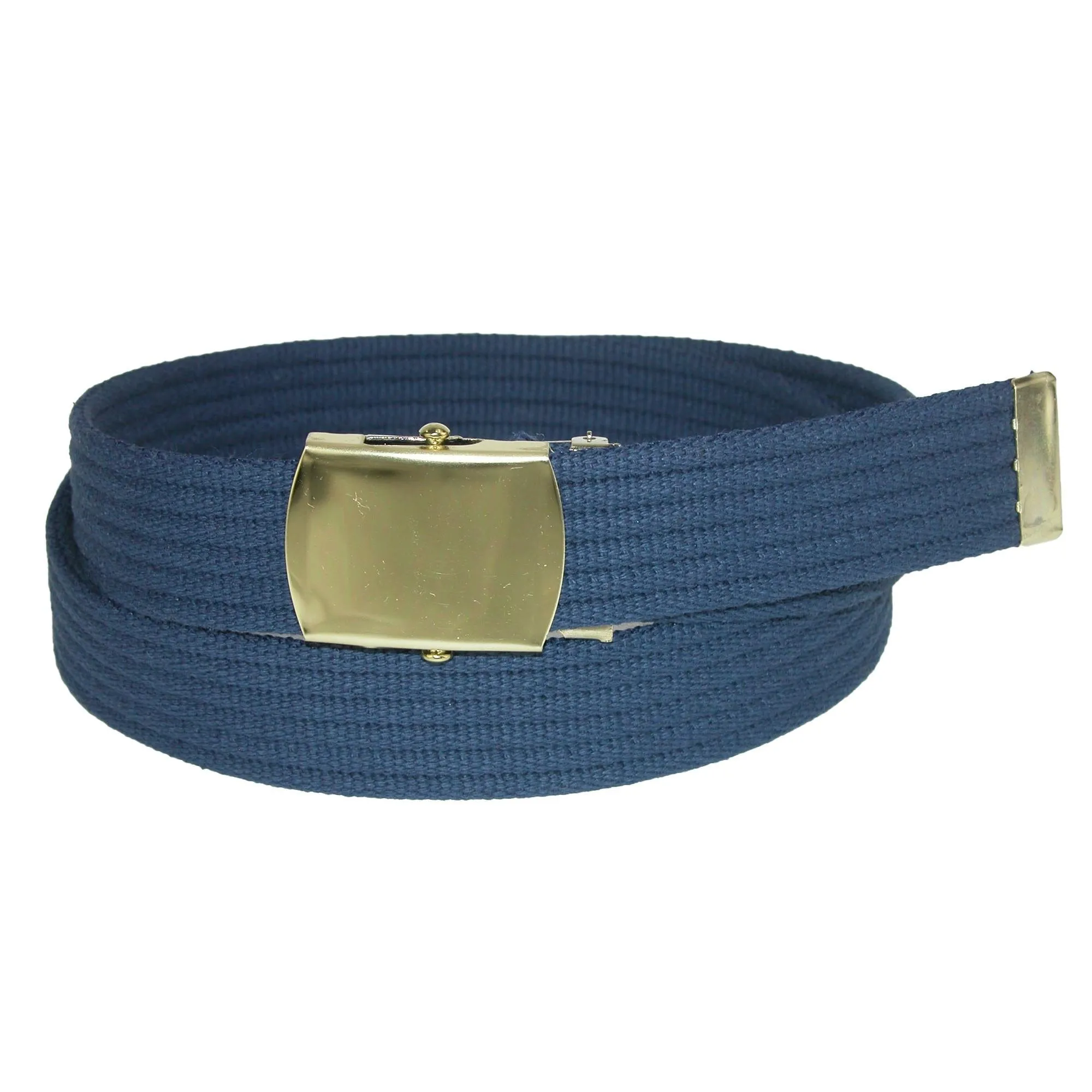 CTM® Big & Tall Ribbed Fabric Belt with Brass Tone Buckle