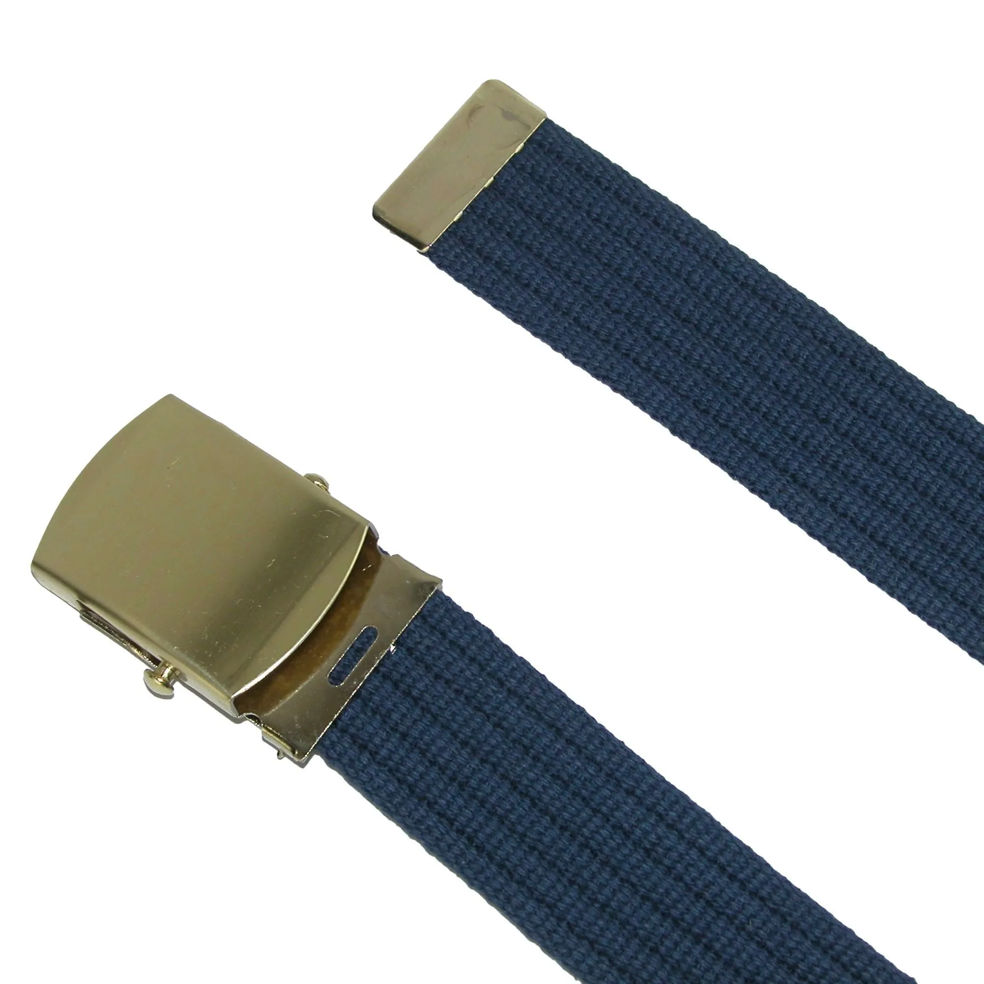 CTM® Big & Tall Ribbed Fabric Belt with Brass Tone Buckle