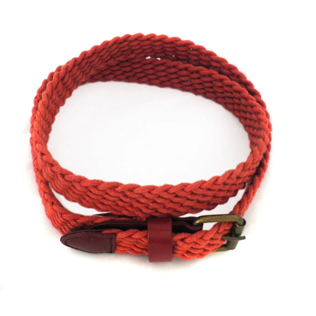 DANNY - Women's Red Cotton Woven Belt