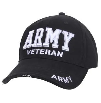 Deluxe Low Profile Military Branch Veteran Cap