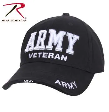 Deluxe Low Profile Military Branch Veteran Cap