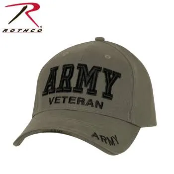 Deluxe Low Profile Military Branch Veteran Cap