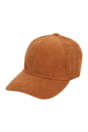 Eb & Ive Cord Cap in Ochre (ONE SIZE)